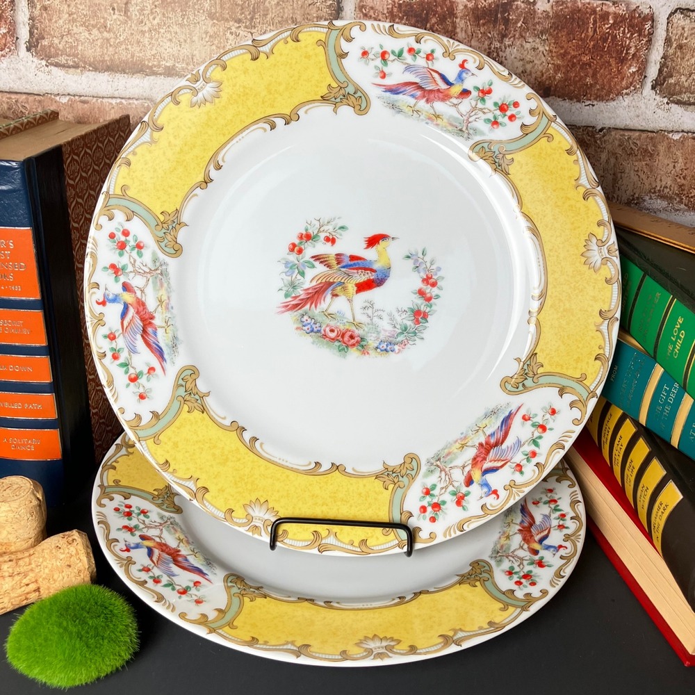 Andrea by Sadek Dinner Plates Newport Kingscote 10.5" Yellow Bird Set of 2